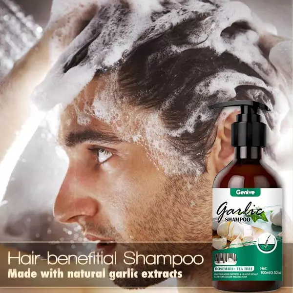 Shampoo de alho - crescimento do cabelo-gabão