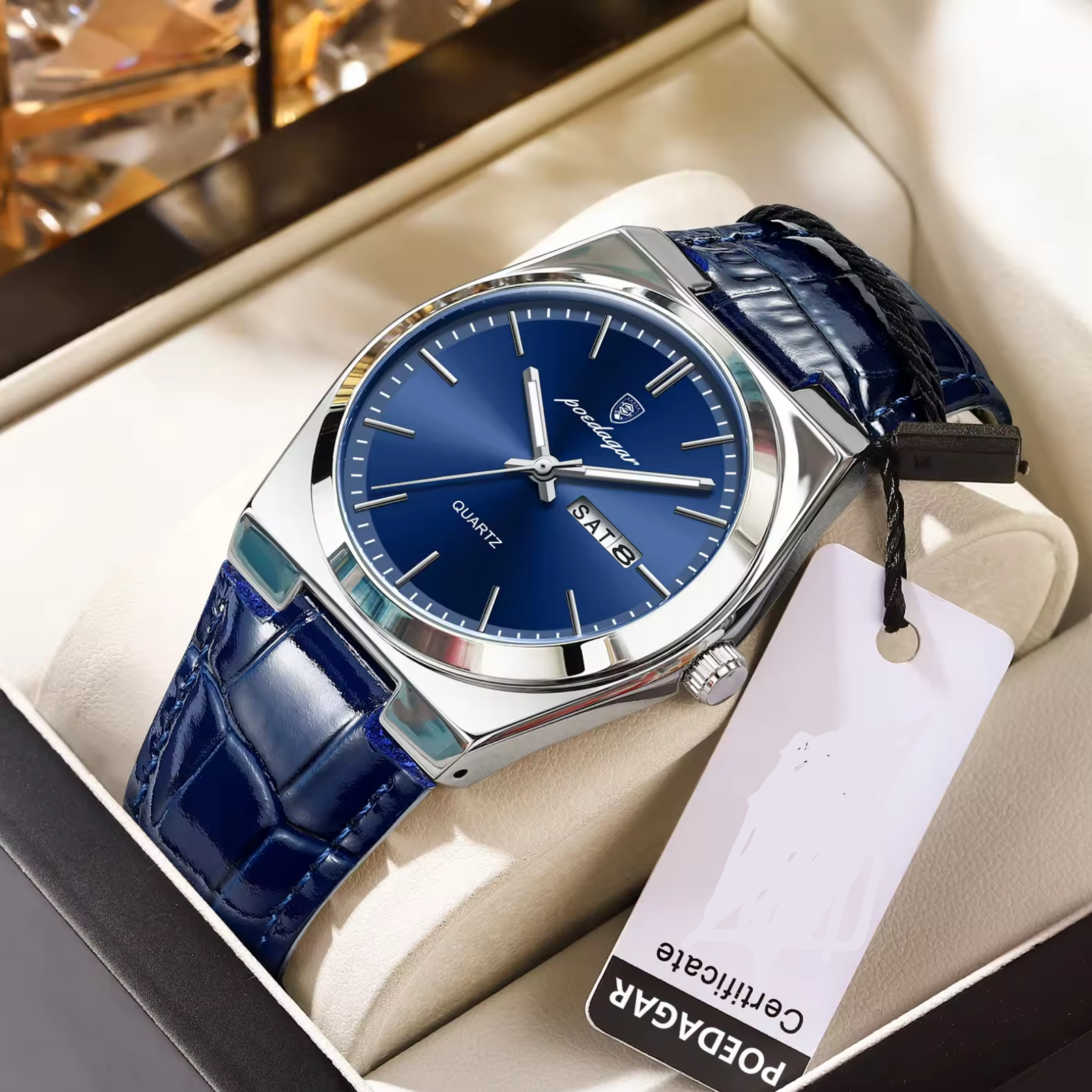 POEDAGAR BLEU MONTRES DE SPORT POUR HOMME - COD