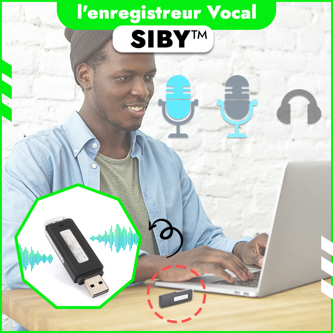 GRAVADOR DE VOZ USB COM DETECÇÃO DE VOZ-Gabão 